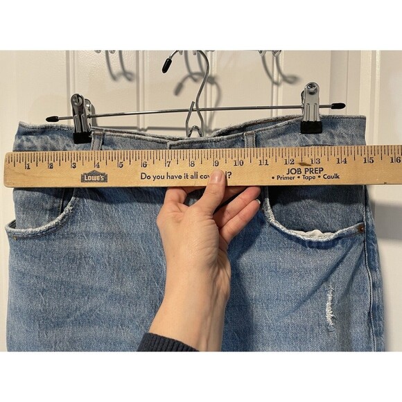 Abercrombie Fitch Womens Jeans 30 90s Straight Ultra High Rise Distressed Demin - Picture 9 of 12